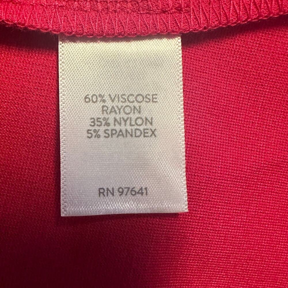 Christian Siriano x J. Jill Hot Pink A-Line Dress S Puff Sleeve Barbiecore NWT - Picture 6 of 10